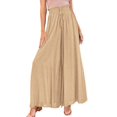 thumbnail image 1 of Pantalones Casuales para Mujer, con Cintura Elástica y Pierna , con Bolsillos. Caqui XL, 1 of 9