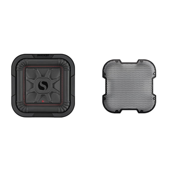 Kicker 46L7T84 L7T L7-Thin 8" Subwoofer, Dual Voice Coil, 4-Ohm & 52GL78 Grill Bundle