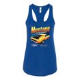 thumbnail image 2 of Wild Bobby, Ford Yellow Mustang Horsepower Cars and Trucks Women Racerback Tank Top, Royal, Medium, 2 of 6