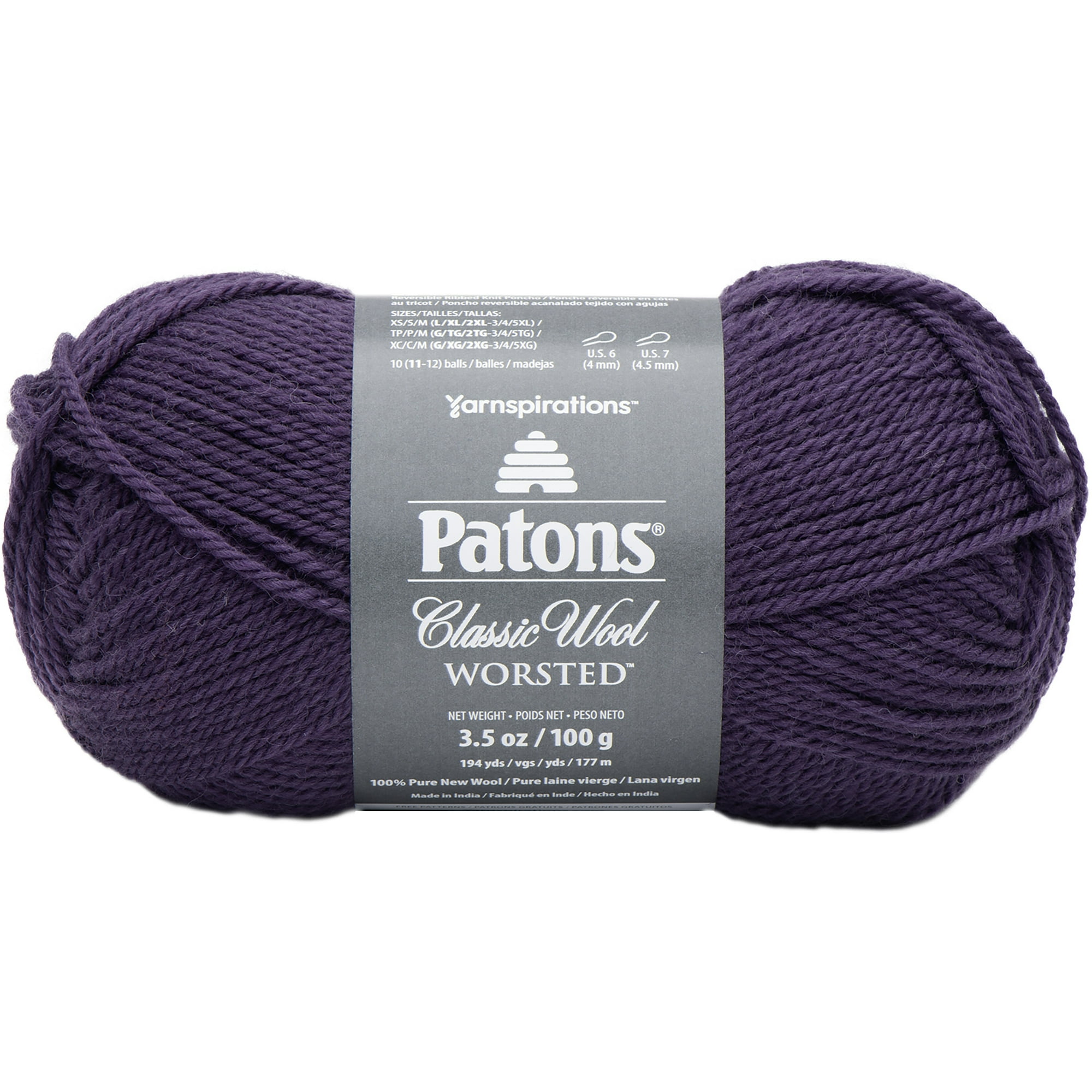 Patons Classic Wool Yarn-Purple Night
