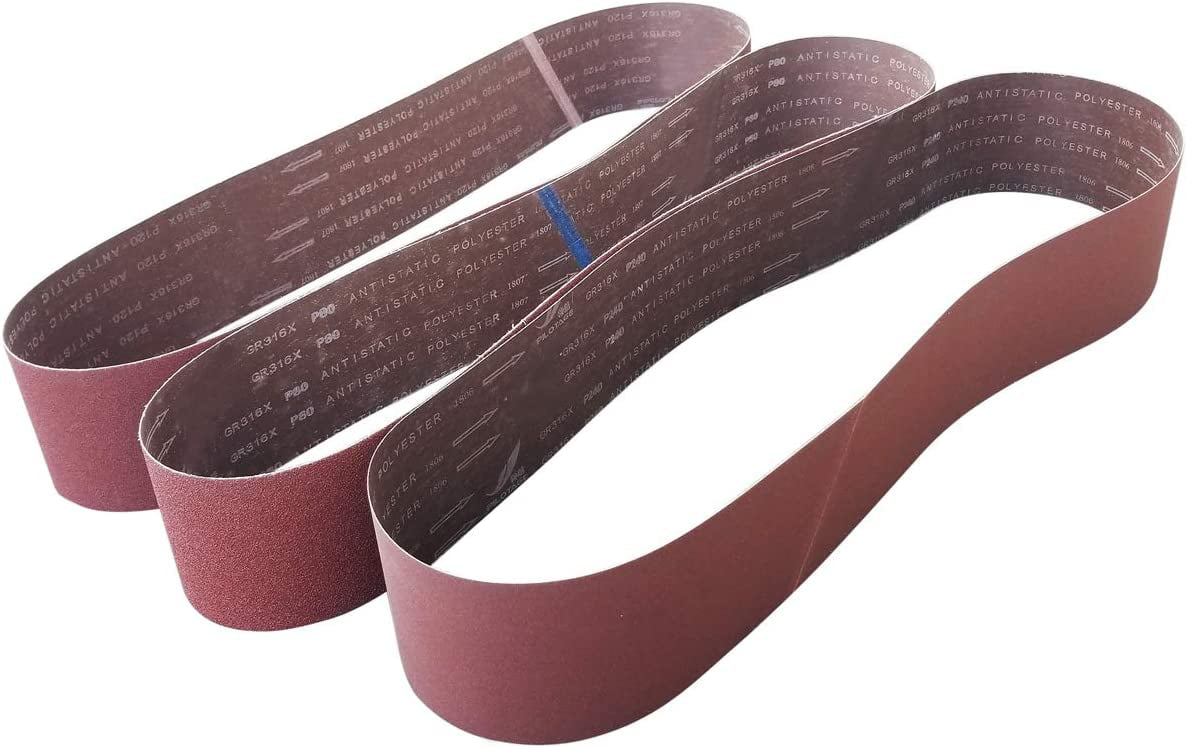 2 Pack 6 X 89 Inch 100 Grit Metal Grinding Zirconia Sanding Belts 