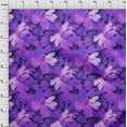 thumbnail image 3 of oneOone Silk Tabby Purple Fabric Florals Sewing Fabric By The Yard Printed Diy Clothing Sewing Supplies 42 Inch Wide-G3M, 3 of 4