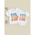 thumbnail image 3 of Hirigin Big Brother Little Brother Shirts Set Matching Outfits Short Sleeve Kids T-Shirt + Newborn Baby Romper Summer Clothes, 3 of 8