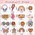 thumbnail image 2 of Parches termoadhesivos AUGSUN bordados hippie, 60 unidades, para ropa, 2 of 7