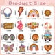 thumbnail image 2 of Parches termoadhesivos AUGSUN bordados hippie, 60 unidades, para ropa, 2 of 7