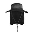 thumbnail image 2 of APPIE Chapeaux d'Extérieur Unisexes Grand Bord Chapeau de Soleil avec Rabat de Cou Protection 50+, Noir, 2 of 6