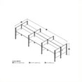 thumbnail image 2 of Bestar Pro-Biz Six Workstations in Chocolate, 2 of 2
