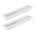 thumbnail image 1 of Uxcell 14 x 2 Inch Floor Register, 2pcs Heavy Duty Air Vent Cover Adjustable Floor Grates, White, 1 of 5