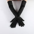 thumbnail image 2 of Nvzi -b Classic Adult Size Long Opera Length Satin Gloves 21.7"（Black）, 2 of 2