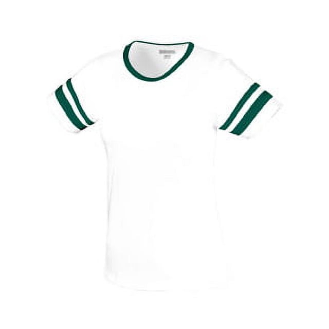 1275 AG LAD CTN/SPANDEX CAMP TEE WHITE/ DRK GREEN S Nave de descenso de Augusta 1275