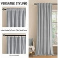 thumbnail image 2 of Greyish White Velvet Curtains 96 inches 2 Panels - Luxury Blackout Curtains for Bedroom Living Room Thermal Insulated Super Soft Window Drapes Rod Pocket & Back Tab, W52 x L96 inches, 2 of 8