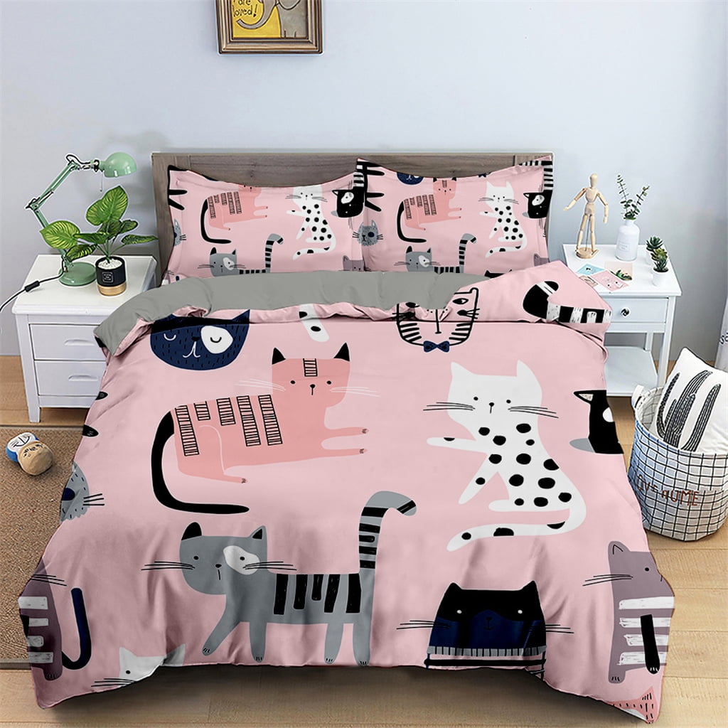 Cartoon Numbers King Queen Duvet Cover Lovely Animals Bedding Set Kids  Colorful English Alphabet 2/3pcs Polyester Quilt Cover - AliExpress