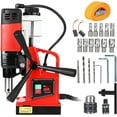 thumbnail image 4 of YUSAZENS 1300W Magnetic Drill Press- 110V US Plug Copper Aluminum Dual Rail Design- 11PCS Accessory Set- 810RPM- 1.6 Inch Max Metal Bore Size, 4 of 8