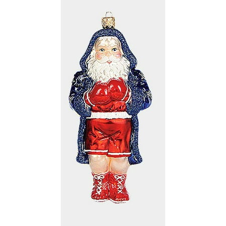 - Boxing Santa Polish Mouth Blown Glass Christmas Ornament Sports Decoration Boxer