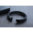 thumbnail image 3 of Vnox Two-strand Braided Leather Cuff Wristband Bead Rope Bracelet, Eye of Horus Bracelet, Ankh Bracelet for men, 3 of 5