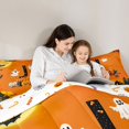 thumbnail image 5 of Homewish Kawaii Pumpkin Lantern Queen Comforter Set,Gothic Halloween Alphabet J Design Comforter Sets Queen,Halloween Reversible,3 Pieces,1 Comforter and 2 Pillowcases, 5 of 7