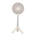 thumbnail image 4 of Ventilador de escritorio con soporte telescópico Ventilador de pie portátil recargable por USB para oficina al aire libre Beige, 4 of 14