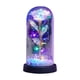 thumbnail image 2 of Eoozwa 3 Packs Gold-Plated Artificial Rose in Glass Dome with LED Lights Romantic Birthday Gift for Valentine's Day Home Decor Anniversary Present, 2 of 6