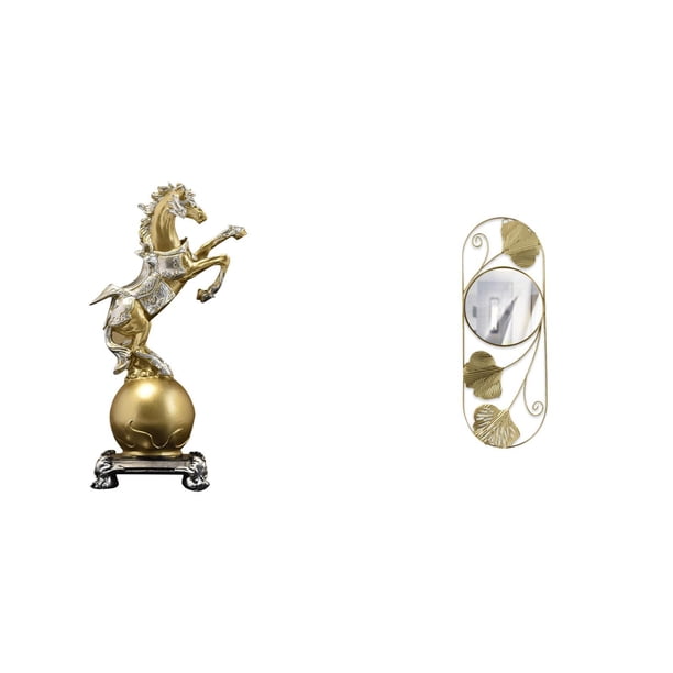 Estatua De Caballo Decorativa Moderna, Figura Artística Artesanal Para Sala De Estar, Oficina, Estante, Centro De Mesa, Espejo De Pared Para Pasillo, Entrada.