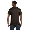 thumbnail image 2 of Hanes Men's 3 Pack Authentic 6 Oz Cotton Crewneck Dark Chocolate T-Shirt, Size M, 2 of 3