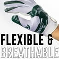 thumbnail image 6 of Franklin Sports Michigan State Sparatans Kids Football Receiver Gloves - Youth Official NCAA College Team Football Gloves - Silicone Palm Receiver Gloves for Kids Ages 7 -10 - Youth Small/Extra Small, 6 of 8