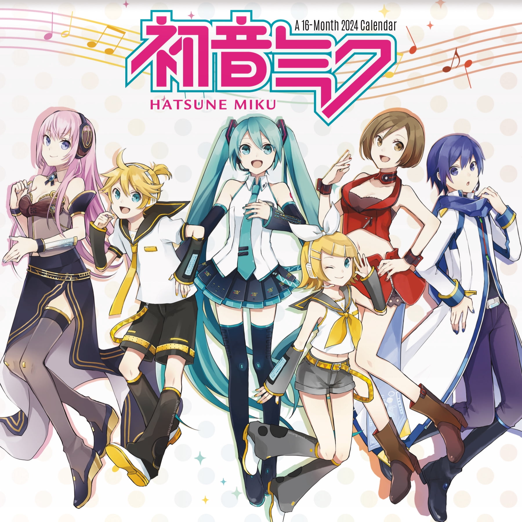 Trends International 2024 Hatsune Miku Wall Calendar & Push Pins