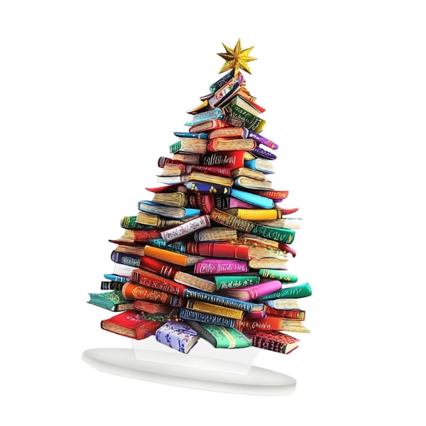 Letrero acrílico 2D para árbol de Navidad, adorno decorativo, libro de ilustraciones, regalo resistente Estrella