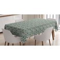 thumbnail image 1 of Flower Tablecloth, Ornate Retro Style Blossoms in Different Colors with Green Leaves Pattern, Rectangle Satin Table Cover Accent for Dining Room and Kitchen, 60" X 84", Multicolor, by Ambesonne, 1 of 2