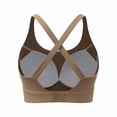 thumbnail image 7 of Lixiuxyad Sports Bras for Women Crossback Wireless Support Yoga Bra With Seamless Cup Design For Comfortable Motion And Secure Fit,Brown, 7 of 7