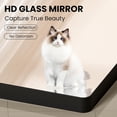thumbnail image 4 of 22x31 Inch Black Bathroom Mirror, Rounded Rectangle Matte Framed Wall Mounted Mirror, Bathroom Vanity Mirror, Tempered Glass, Anti-Rust, Horizontal/Vertical..., 4 of 5