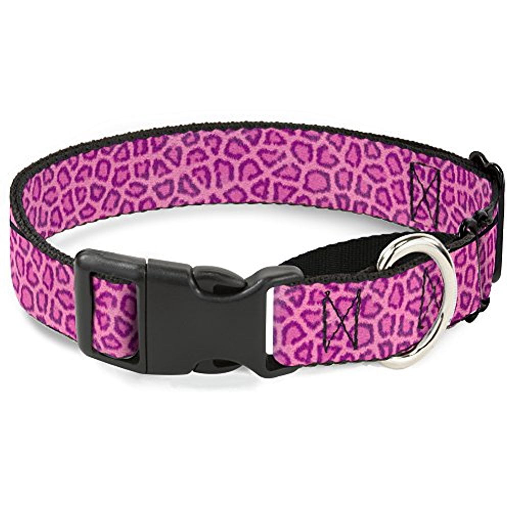 Buckle-Down MGC-W31231-L Leopard Baby Pink Martingale Dog Collar