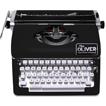 The Oliver Typewriter Company Timeless Manual Spanish Typewriter, Black