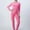 Pink, variant on Idoravan Women Sets Clothing Women Casual Solid Peach Tight Hip Curling Yoga Suit Sports Fitness Yoga Suit Long Sleeve Round-Neck Sets