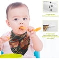 thumbnail image 4 of 5 PCS Violin and Golden Keys Baby Muslin Washcloths, Embroidery Style Soft Absorbent Face Towel Burp Cloths Cotton Bath Wipes Infant Wash Cloth for Newborn Boys Girls, 4 of 7