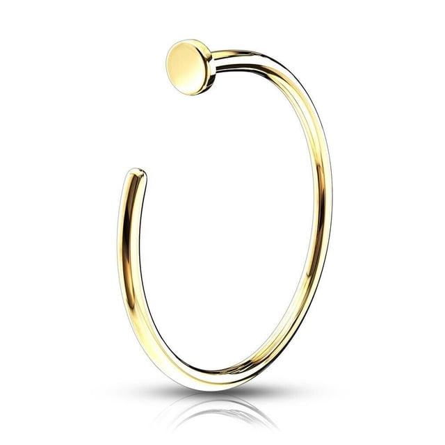 Nose Hoop 14k Gold Available in 20g and 18g