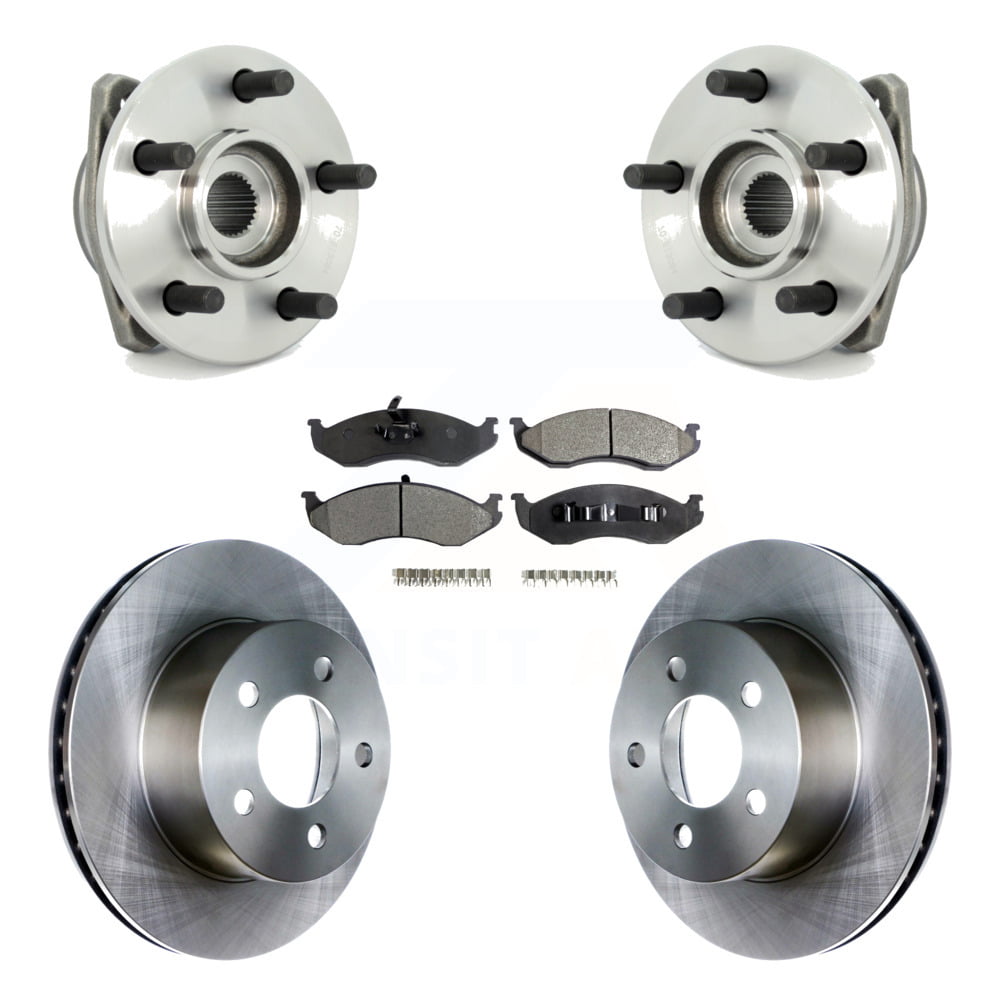 Transit Auto - Front Hub Bearing Assembly With Disc Brake Rotors And  Semi-Metallic Pads Kit For Jeep Wrangler Grand Cherokee Comanche Wagoneer TJ  KBB-104938 | Walmart Canada