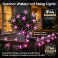 thumbnail image 3 of Decorative Flower String Lights Plug in for Bedroom, Connectable 33ft 100 LED Soft Cherry Blossom Fairy Light for Patio Room Dorm Wedding Party Christmas Tree Hanging Decorations, Pink, 3 of 7