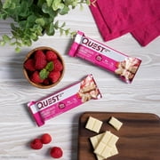 Quest Protein Bar, White Chocolate Raspberry, 20g Protein, Gluten Free, 4 Ct