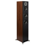 ELAC DFR52-BK Debut Reference Floorstanding Speakers, 140W Surround Sound, Black/Walnut