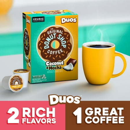 The Original Donut Shop - Duos Coconut + Mocha K-Cup Pods, 24 Count