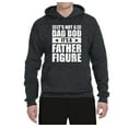 thumbnail image 2 of Wild Bobby, It's Not a Dad Bod, It's a Father Figure Funny Gift Dad, Papa Father's Day, Unisex Graphic Hoodie Sweatshirt, Heather Black, Medium, 2 of 3