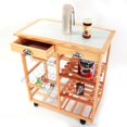 thumbnail image 5 of Ktaxon Rolling Wood Kitchen Trolley Island Utility Storage Cart With Drawers Baskets,Kitchen Cart On Wheels, 5 of 11