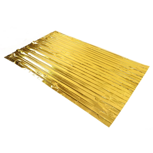 Couvertures Thermiques, Couverture d'Urgence Extérieure Spacieuse Légère Résistante aux Déchirures Imperméable pour Camping pour Adultes Or Argent
