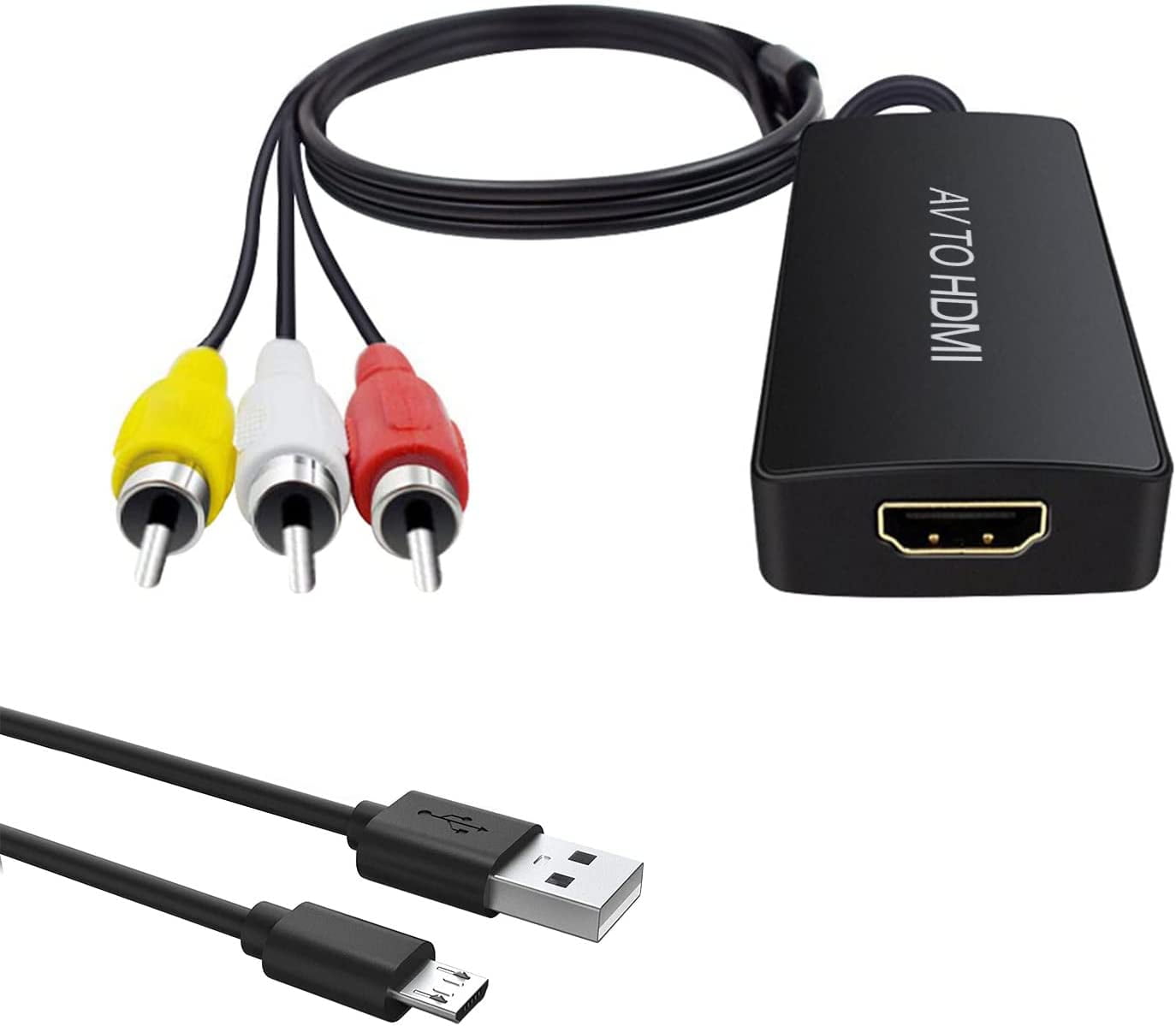 tand Vervolgen Ruimteschip Male RCA to HDMI Converter 3RCA/CVBS/AV/Composite to HDMI Converter  Adapter, Connect PS2/PS3, N64, STB, VHS, VCR, Old DVD Blu-ray Players etc.  to HDMI TV (Male RCA) - Walmart.com