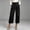 Black, variant on ClodeEU Women's High Waisted Denim Wide Leg Capri Pants,Casual Trendy Baggy Jeans Black,Women's Plus L