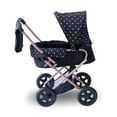 thumbnail image 4 of Teamson Kids Olivia's Little World Pin Up Classic 2-in-1 Baby Doll Stroller with Detachable Bassinet, Retractable Canopy & Nursery Bag, Black, 4 of 16