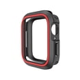 thumbnail image 1 of Housse de Protection en Silicone pour Montre Intelligente Compatible avec Apple Watch 40mm (Noir et Rouge), 1 of 8