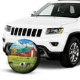 thumbnail image 2 of KAKALAD Red Barn And Cows 03 Spare Tire Cover Universal Car Vehicle Tools For Rv SUV Truck Camper Travel Trailer Accessories Buckle 15” Inch, 2 of 6