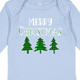 thumbnail image 4 of Inktastic Merry Christmas Green Plaid Christmas Trees Boys or Girls Long Sleeve Baby Bodysuit, 4 of 5