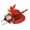 Red, variant on Rooster Cap Delicate Hemming Feather Decor High Elasticity Hen Mini Chicken Helmet Accessories Feather Top Hat for Party